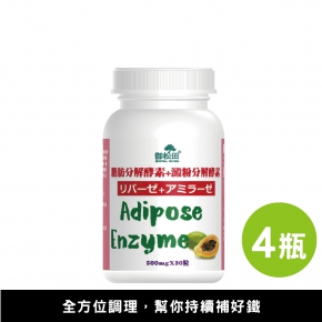 【御松田】脂肪分解酵素+澱粉分解酵素(30粒)4瓶組